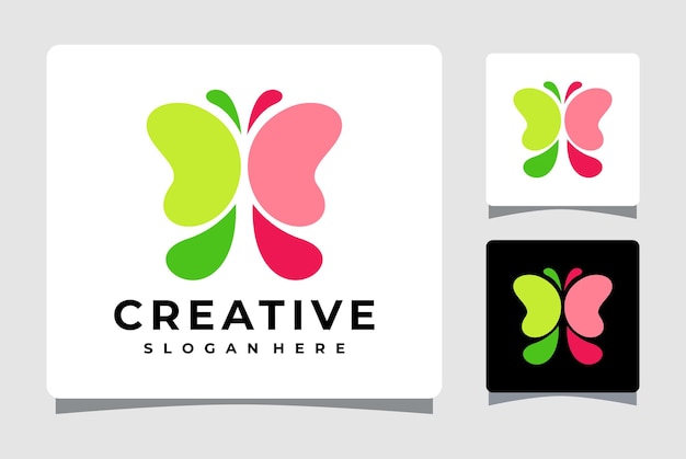 Kleurrijke vlinder Logo sjabloonontwerp inspiratie