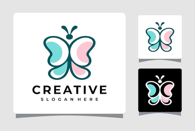 Kleurrijke vlinder Logo sjabloonontwerp inspiratie