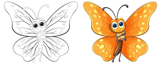 Kleurrijke vlindervectorillustratie