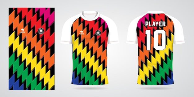 kleurrijke voetbal jersey sport ontwerpsjabloon