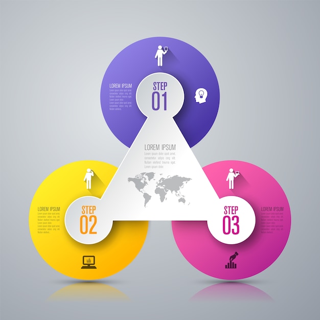 Kleurrijke zakelijke infographic elementen voor de presentatie