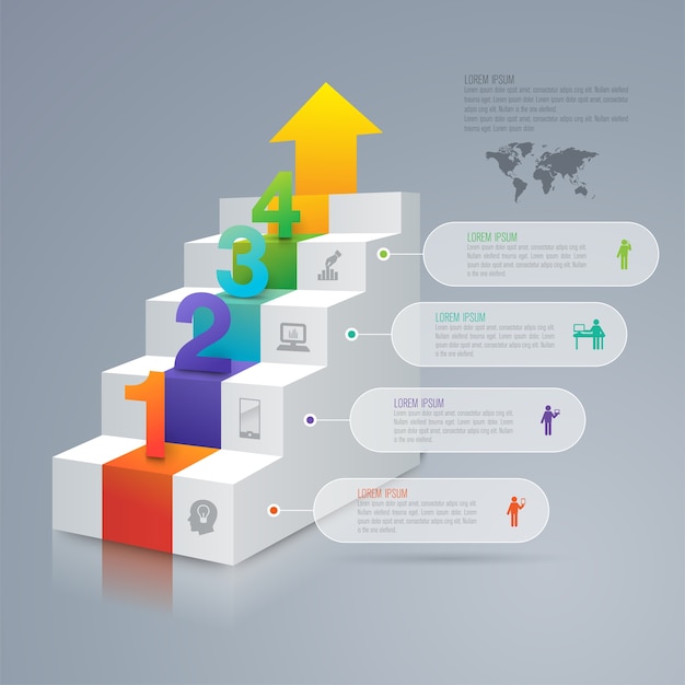 Kleurrijke zakelijke infographic elementen voor de presentatie