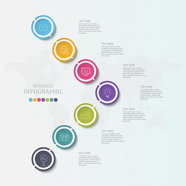Kleurrijke zakelijke infographic elementen
