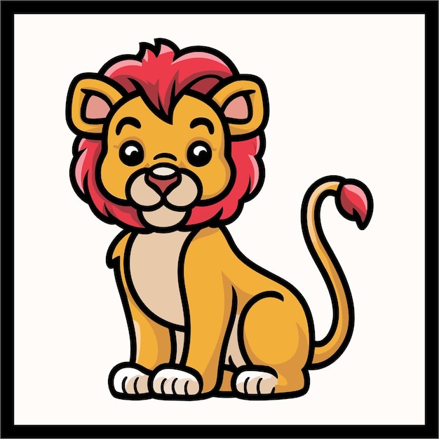 Kleurvectorillustratie van Simba