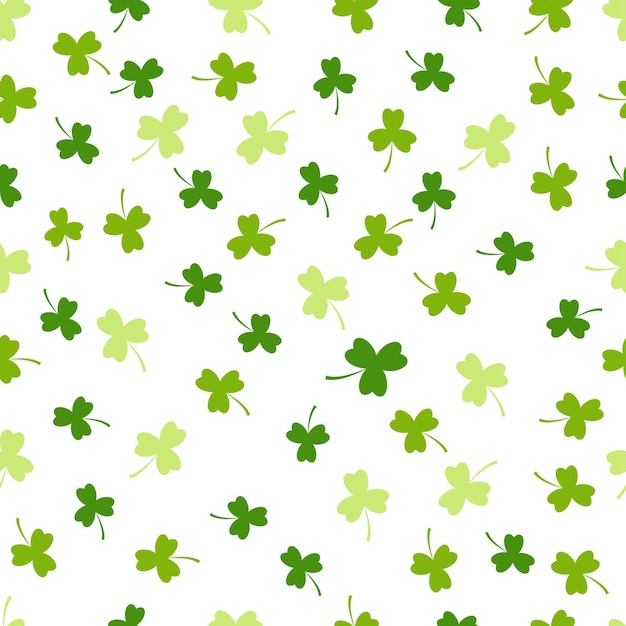 Klever naadloos patroon boomblad klever voor Saint Patrick's Day Vector herhalen illustratie