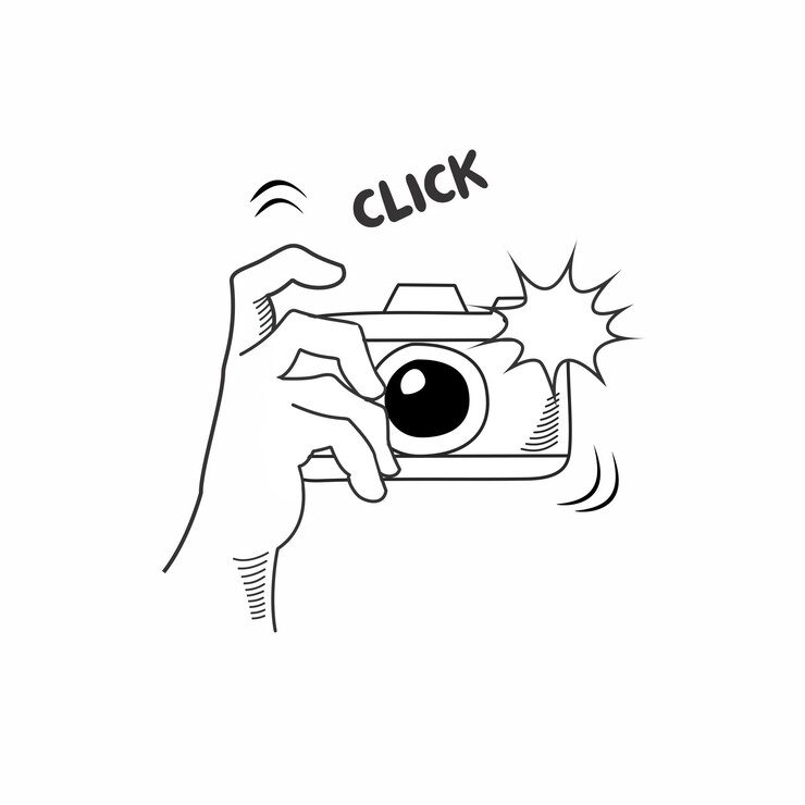 Vector klik op camera fotografie