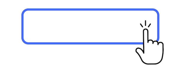 Klik op de knop met cursor Web Design-element Vectorillustratie