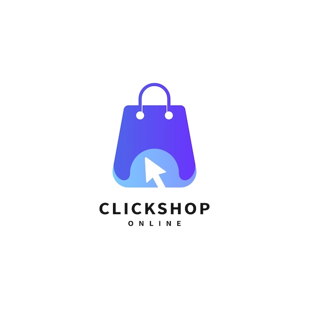 Klik op het logo-ontwerp van het winkelpictogram voor online winkel 2