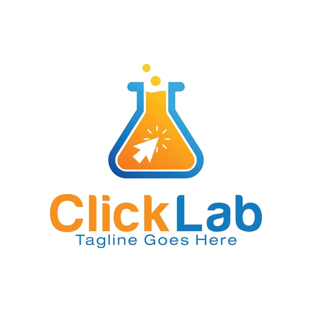 Klik op Lab-logo-ontwerpsjabloon