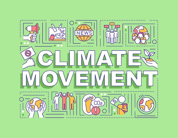 Klimaat beweging woord concepten banner