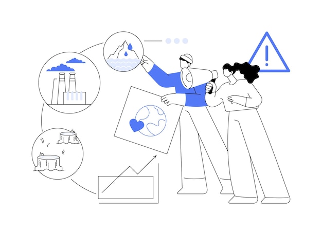 Klimaatverandering abstract concept vectorillustratie