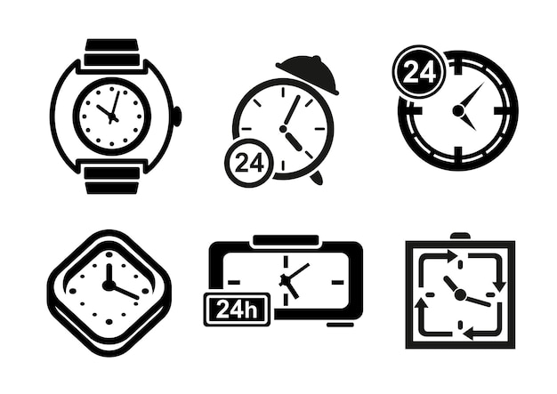 Klok en timer iconen set