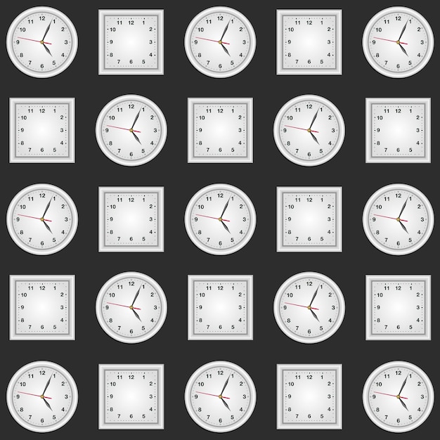 Vector klok tijd horloge patroon uur minuut timer illustratie vector dial nummer alarm dag tweede uur