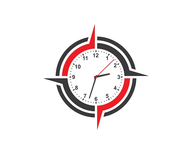 Kloktijd logo pictogram afbeelding ontwerp