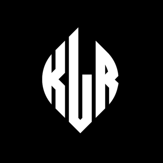 Логотип круговой буквы KLR с формой круга и эллипса KLR эллипсовые буквы с типографическим стилем Три инициалы образуют круг логотип KLR Круг Эмблема Абстрактная монограмма Письмо Марка Вектор