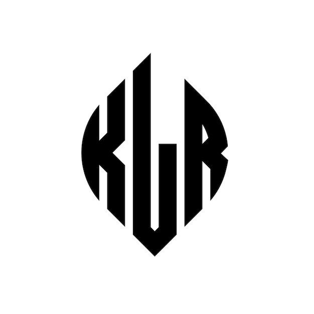 Vector klr cirkel letter logo ontwerp met cirkel en ellips vorm klr ellips letters met typografische stijl de drie initialen vormen een cirkel logo klr circle emblem abstract monogram letter mark vector