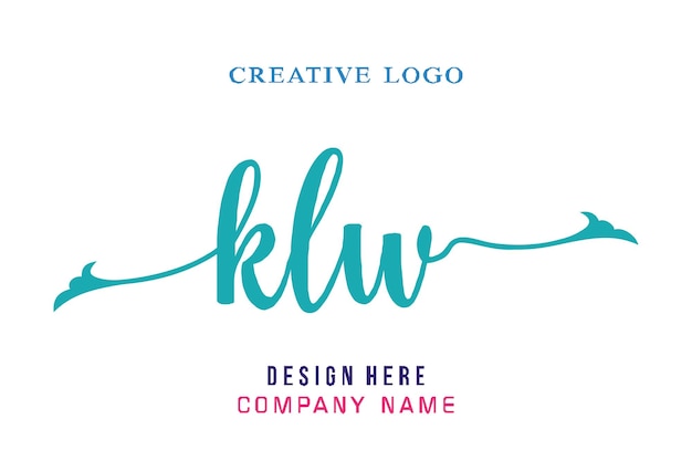 Вектор Надпись klw, идеально подходящая для логотипов компании, офисов, кампусов, школ, религиозного образования