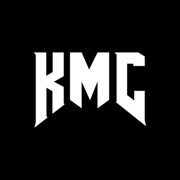 KMC letter logo ontwerp voor technologiebedrijf KMC logo ontwerp zwarte en witte kleurencombinatie KMC logo KMC vector KMC ontwerp KMC icoon KMC alfabet KMC typografie logo ontwerp