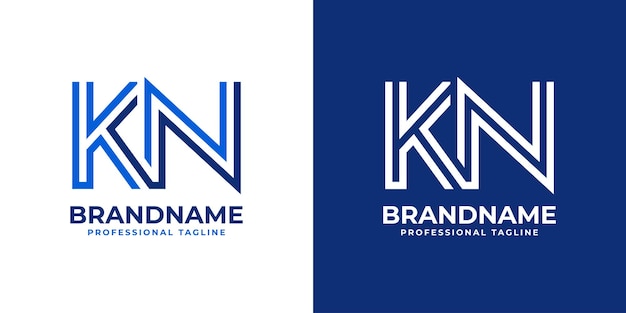 Vector kn letter line monogram logo geschikt voor zaken met de initialen kn of nk