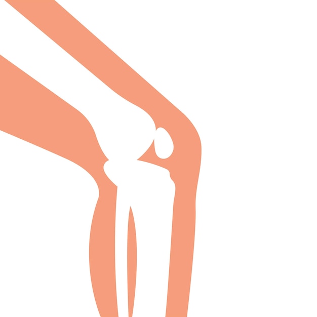 Kniegewricht Pictogram van de menselijke knie Silhouet van medicijnpictogrammen