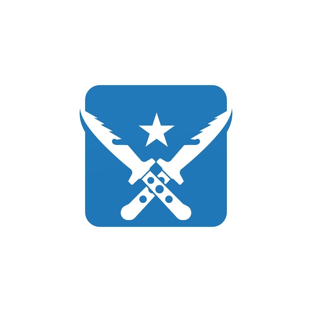 ナイフ軍のベクトルのロゴ