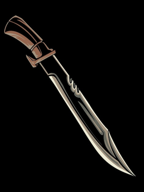ナイフ銃剣デザインのベクトル