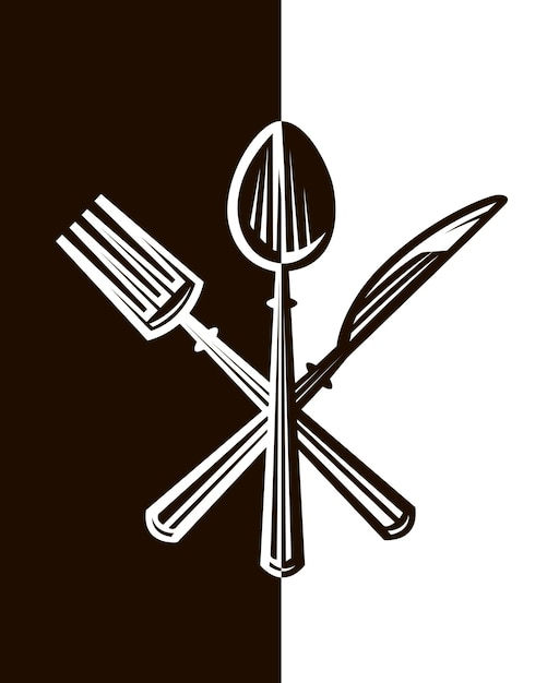 Vector knife fork and spoon