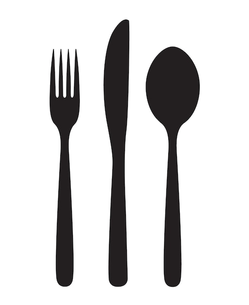 Vector knife fork and spoon