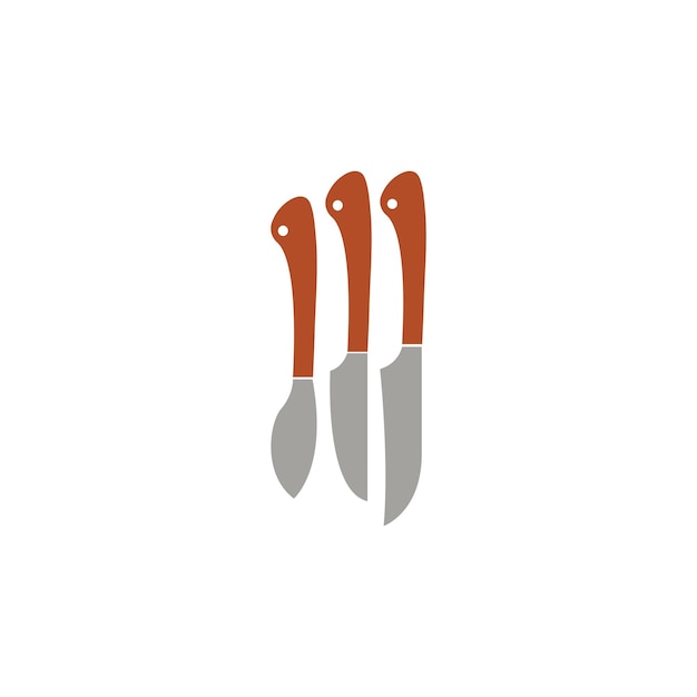 Knife icon logo design vector template