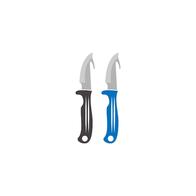 Vector knife icon logo design vector template