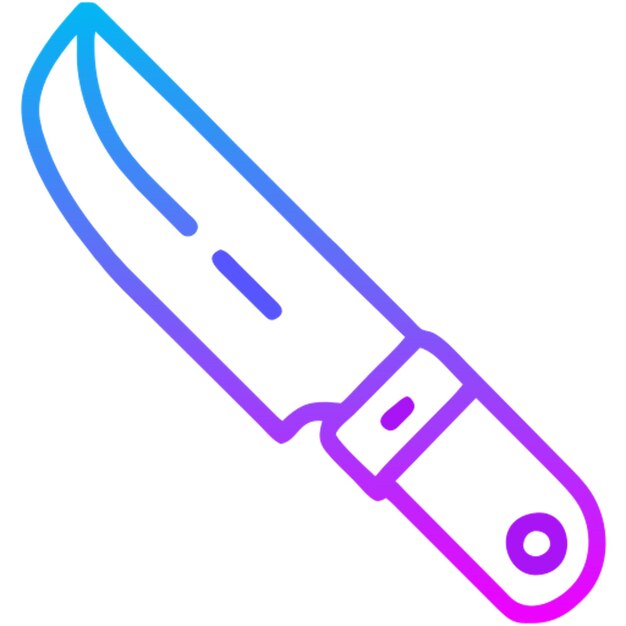Градиент очертания значка ножа