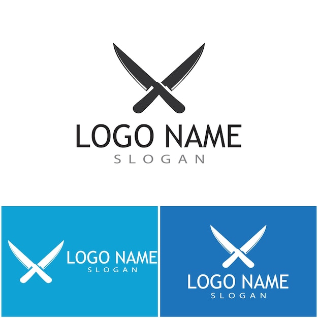 Иконка ножа Векторная иллюстрация логотипа изолированный символ знака
