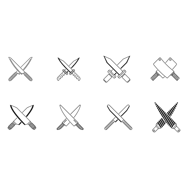 Vector knife icon vector template illustration logo design