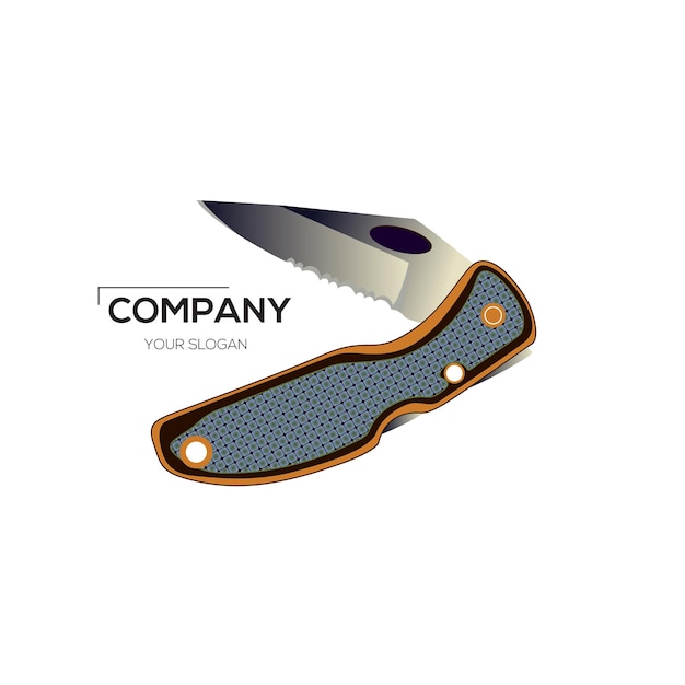 Vector knife logo template design