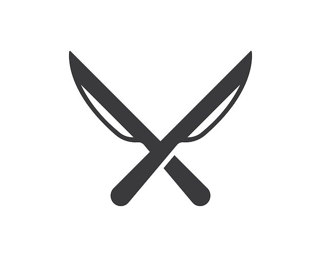 Knife logo vector icon illustration template