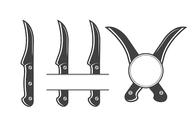 Vector knife monogram vector knife silhouette knife vector restaurant equipment clip art fork spoon