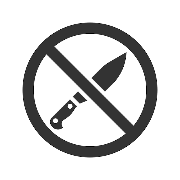 Vector knife restriction icon