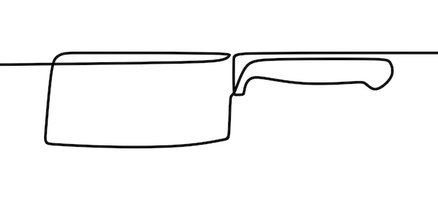 Knife sharp kitchen tools oneline continuous line art