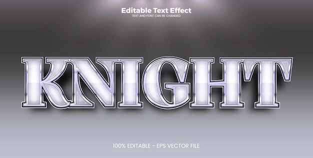 Knight bewerkbare tekst-effect in moderne trend stijl