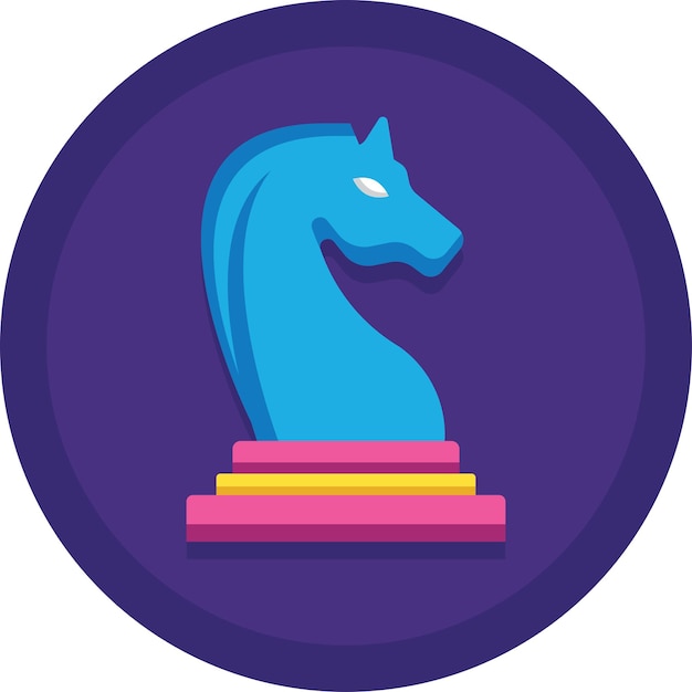 Vector knight chess piece icon