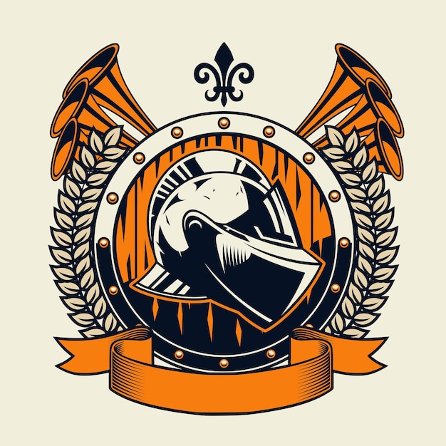 Knight Crest Vintage Design