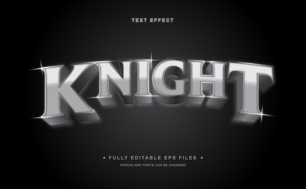 Vector knight editable text effect