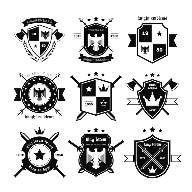 KNIGHT EMBLEMS VECTOR