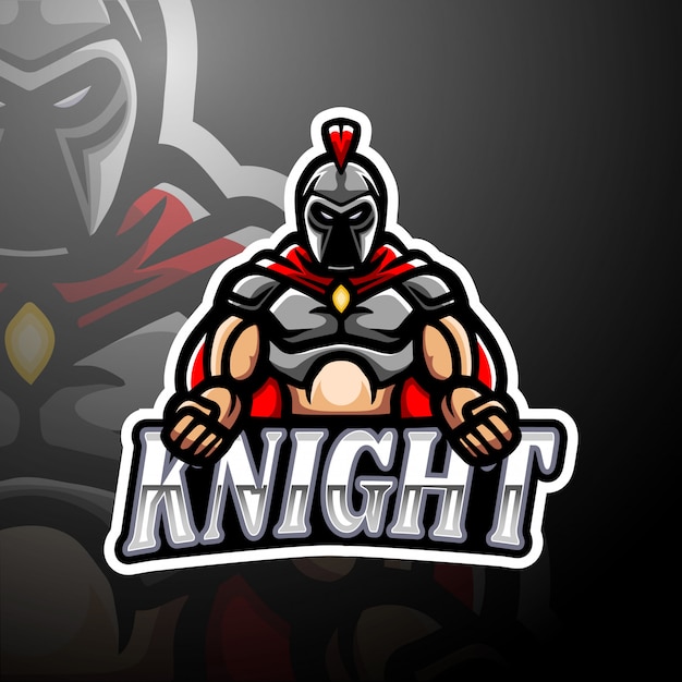 Knight esport logo mascotte ontwerp