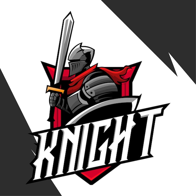 Knight esport mascot logo vector illustration