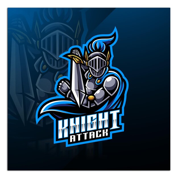 knight esports mascotte logo ontwerp