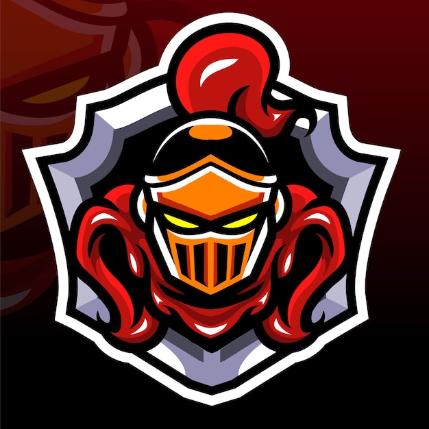 Knight head mascot. esport logo