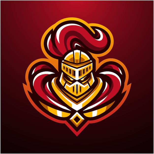 Knight head mascot logo