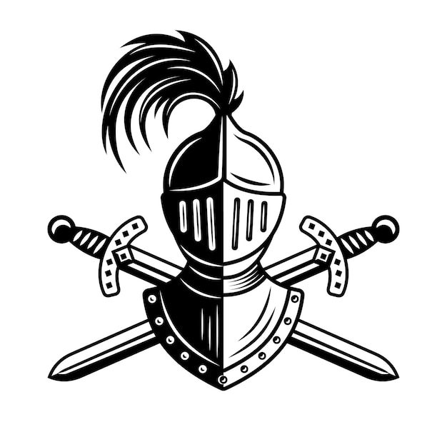 Two crossed swords icon gray monochrome Royalty Free Vector