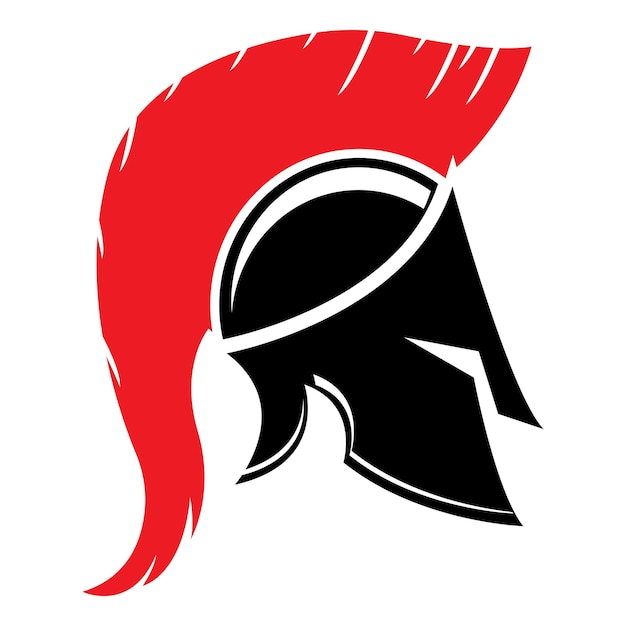 Векторная иллюстрация рыцарского шлема для иконы или логотипа рыцаря с плоским логотипом гладиатора